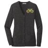 (KM) Ladies Marled Cardigan Sweater Thumbnail