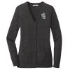 (KM) Ladies Marled Cardigan Sweater Thumbnail