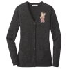 (KM) Ladies Marled Cardigan Sweater Thumbnail