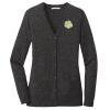 (KM) Ladies Marled Cardigan Sweater Thumbnail