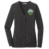 (KM) Ladies Marled Cardigan Sweater Thumbnail