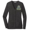 (KM) Ladies Marled Cardigan Sweater Thumbnail