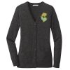 (KM) Ladies Marled Cardigan Sweater Thumbnail