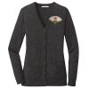 (KM) Ladies Marled Cardigan Sweater Thumbnail