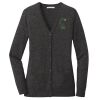 (KM) Ladies Marled Cardigan Sweater Thumbnail