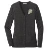 (KM) Ladies Marled Cardigan Sweater Thumbnail