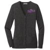 (KM) Ladies Marled Cardigan Sweater Thumbnail