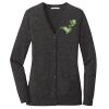 (KM) Ladies Marled Cardigan Sweater Thumbnail