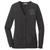 (KM) Ladies Marled Cardigan Sweater Thumbnail