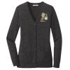 (KM) Ladies Marled Cardigan Sweater Thumbnail
