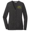 (KM) Ladies Marled Cardigan Sweater Thumbnail