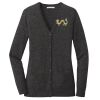 (KM) Ladies Marled Cardigan Sweater Thumbnail