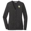 (KM) Ladies Marled Cardigan Sweater Thumbnail