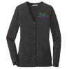 (KM) Ladies Marled Cardigan Sweater Thumbnail