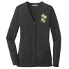 (KM) Ladies Marled Cardigan Sweater Thumbnail