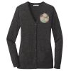 (KM) Ladies Marled Cardigan Sweater Thumbnail