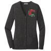 (KM) Ladies Marled Cardigan Sweater Thumbnail