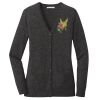 (KM) Ladies Marled Cardigan Sweater Thumbnail