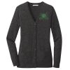 (KM) Ladies Marled Cardigan Sweater Thumbnail