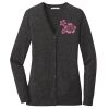 (KM) Ladies Marled Cardigan Sweater Thumbnail