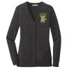 (KM) Ladies Marled Cardigan Sweater Thumbnail
