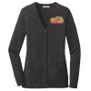 (KM) Ladies Marled Cardigan Sweater Thumbnail