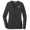 (KM) Ladies Marled Cardigan Sweater Thumbnail