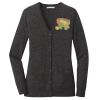 (KM) Ladies Marled Cardigan Sweater Thumbnail