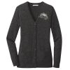 (KM) Ladies Marled Cardigan Sweater Thumbnail
