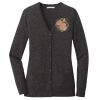 (KM) Ladies Marled Cardigan Sweater Thumbnail