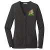 (KM) Ladies Marled Cardigan Sweater Thumbnail