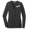 (KM) Ladies Marled Cardigan Sweater Thumbnail