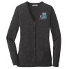 (KM) Ladies Marled Cardigan Sweater Thumbnail