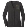 (KM) Ladies Marled Cardigan Sweater Thumbnail