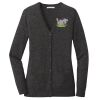 (KM) Ladies Marled Cardigan Sweater Thumbnail