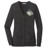 (KM) Ladies Marled Cardigan Sweater Thumbnail