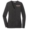 (KM) Ladies Marled Cardigan Sweater Thumbnail