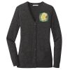 (KM) Ladies Marled Cardigan Sweater Thumbnail