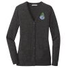 (KM) Ladies Marled Cardigan Sweater Thumbnail