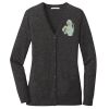 (KM) Ladies Marled Cardigan Sweater Thumbnail