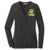 (KM) Ladies Marled Cardigan Sweater Thumbnail
