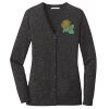 (KM) Ladies Marled Cardigan Sweater Thumbnail