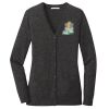 (KM) Ladies Marled Cardigan Sweater Thumbnail