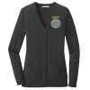 (KM) Ladies Marled Cardigan Sweater Thumbnail