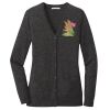 (KM) Ladies Marled Cardigan Sweater Thumbnail