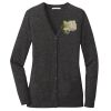 (KM) Ladies Marled Cardigan Sweater Thumbnail