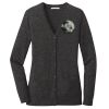 (KM) Ladies Marled Cardigan Sweater Thumbnail