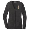 (KM) Ladies Marled Cardigan Sweater Thumbnail