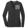 (KM) Ladies Marled Cardigan Sweater Thumbnail