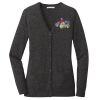 (KM) Ladies Marled Cardigan Sweater Thumbnail
